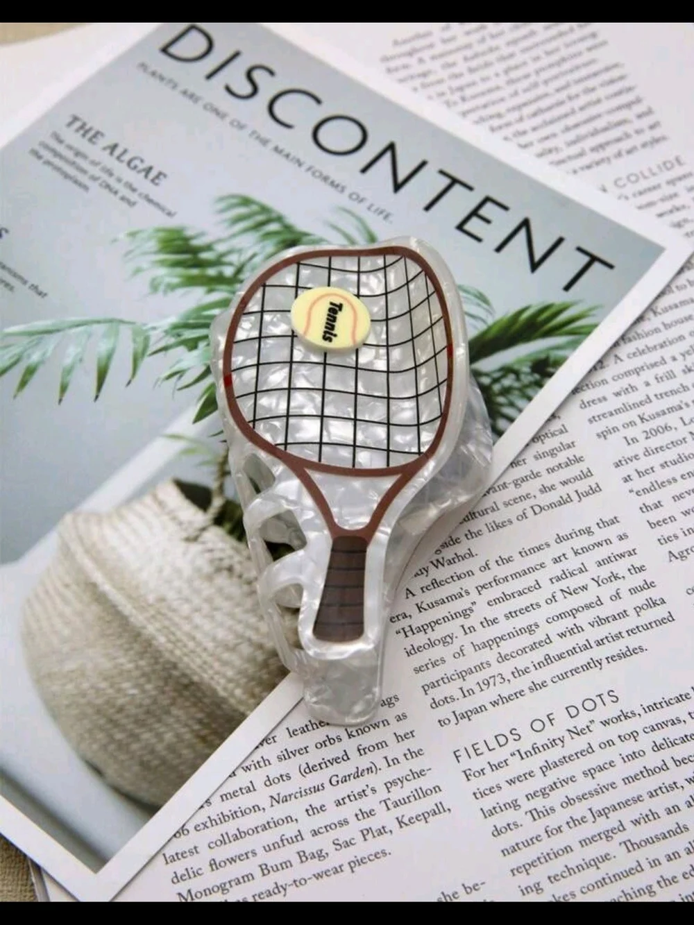 Tennis Racket Shaped Hair Claw Clips - Pickleball